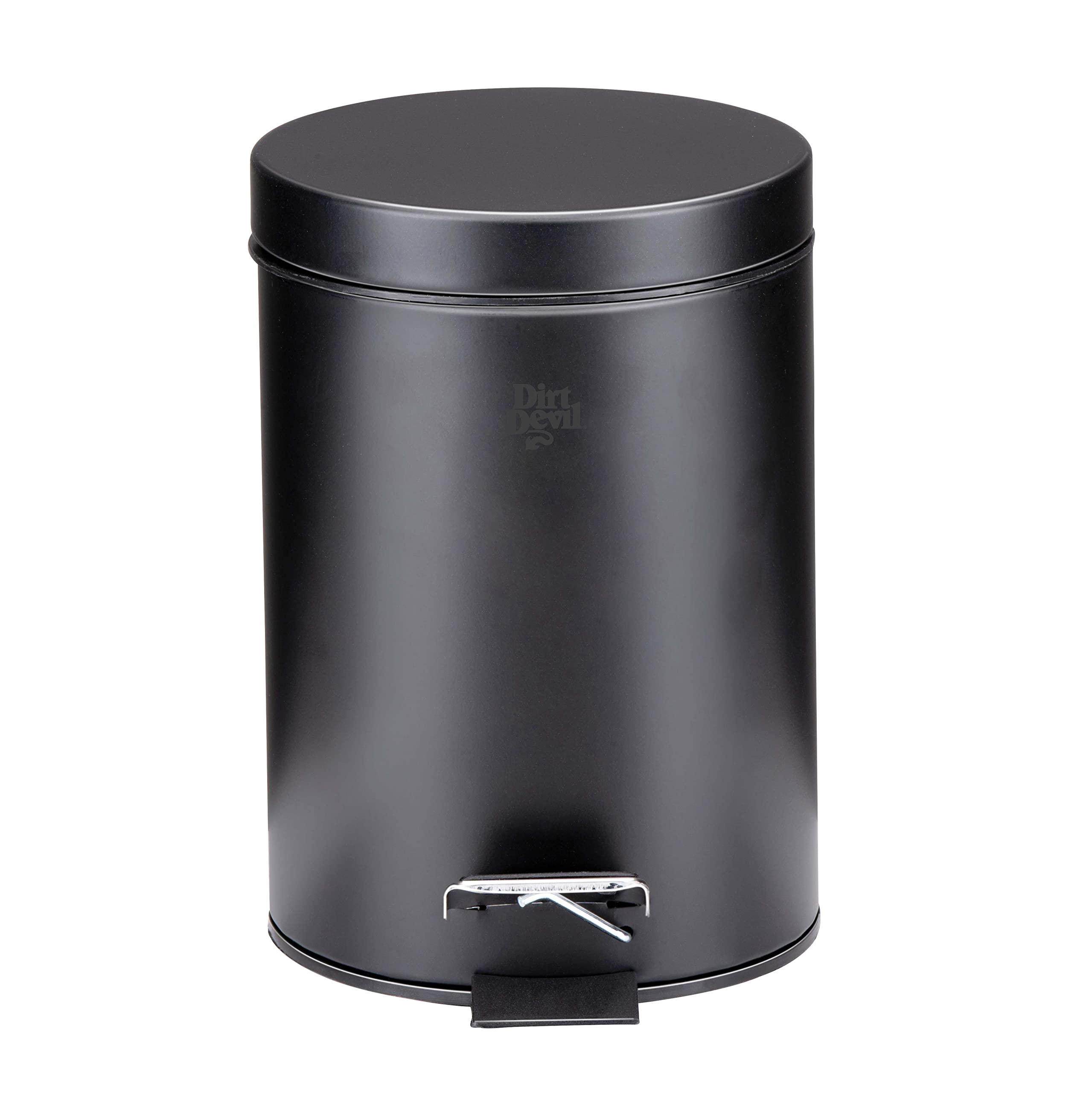 Dirt Devil Pedal Bin - 3 Litre - Bathroom or Toilet - Removable Inner Compartment - Black
