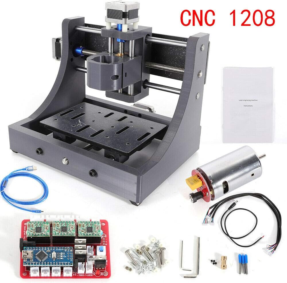 Mini 2 Axis USB CNC1208 Router Wood Carving Engraving PCB Milling Machine 40W
