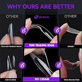 gelike ec Medium Almond Nail Tips 240 pcs 10 sizes Soft Gel Tips view 4