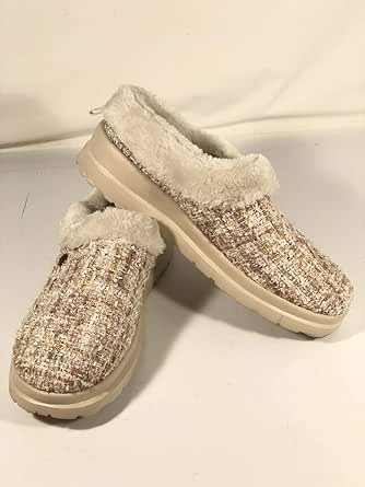 Amazon.com: Bobs Compatible with Skechers Memory Foam Womens Slippers 11 Clogs Oatmeal: Clothing