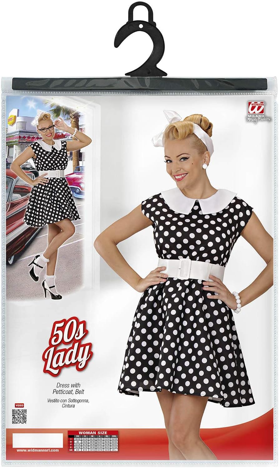 Ladies 50s Lady - Black Costume Large UK 14-16 for Grease 50s Rock N Roll Fancy Dress - Image 5