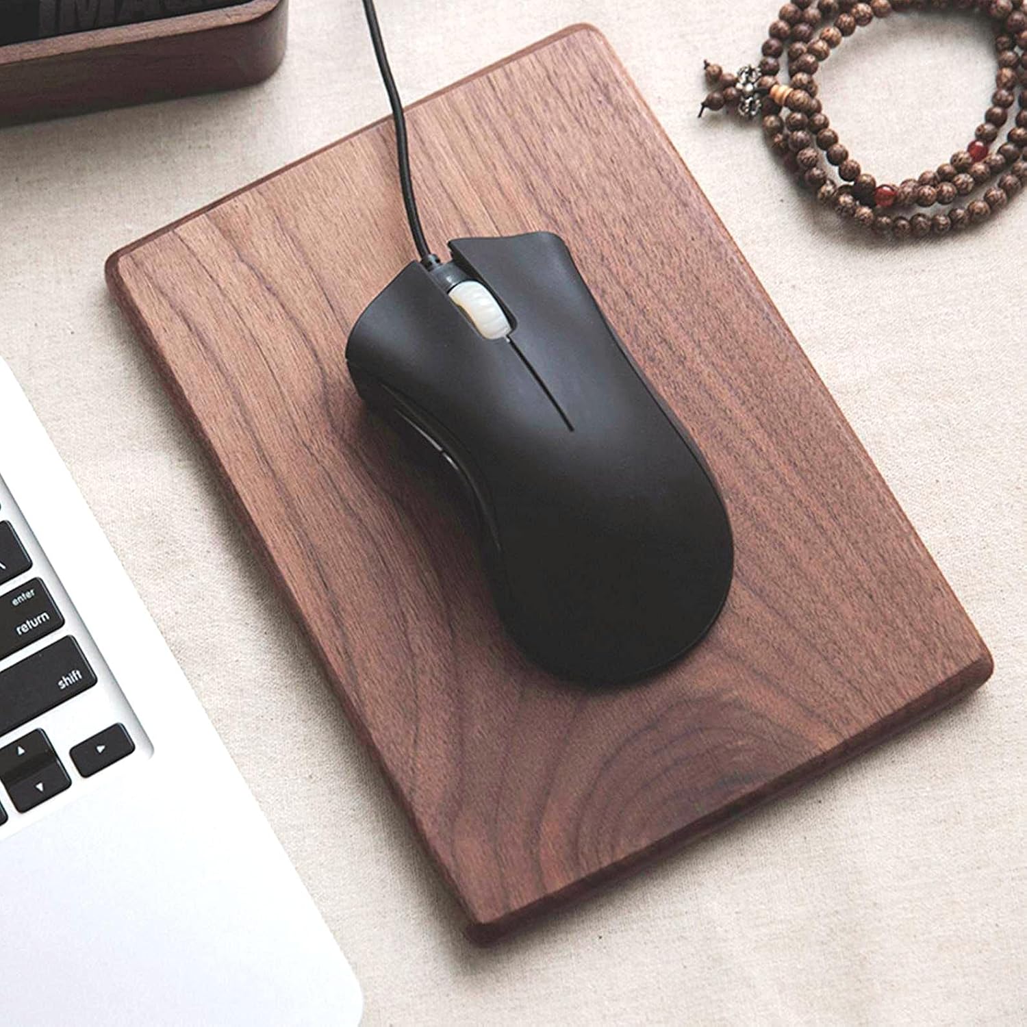 INDIAN DECOR RW322 Real Wooden Mouse Pad 8" x 6.5" Office Decor, 100