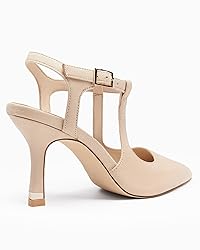 Coutgo Womens High Heels Pointed Toe Ankle Strap