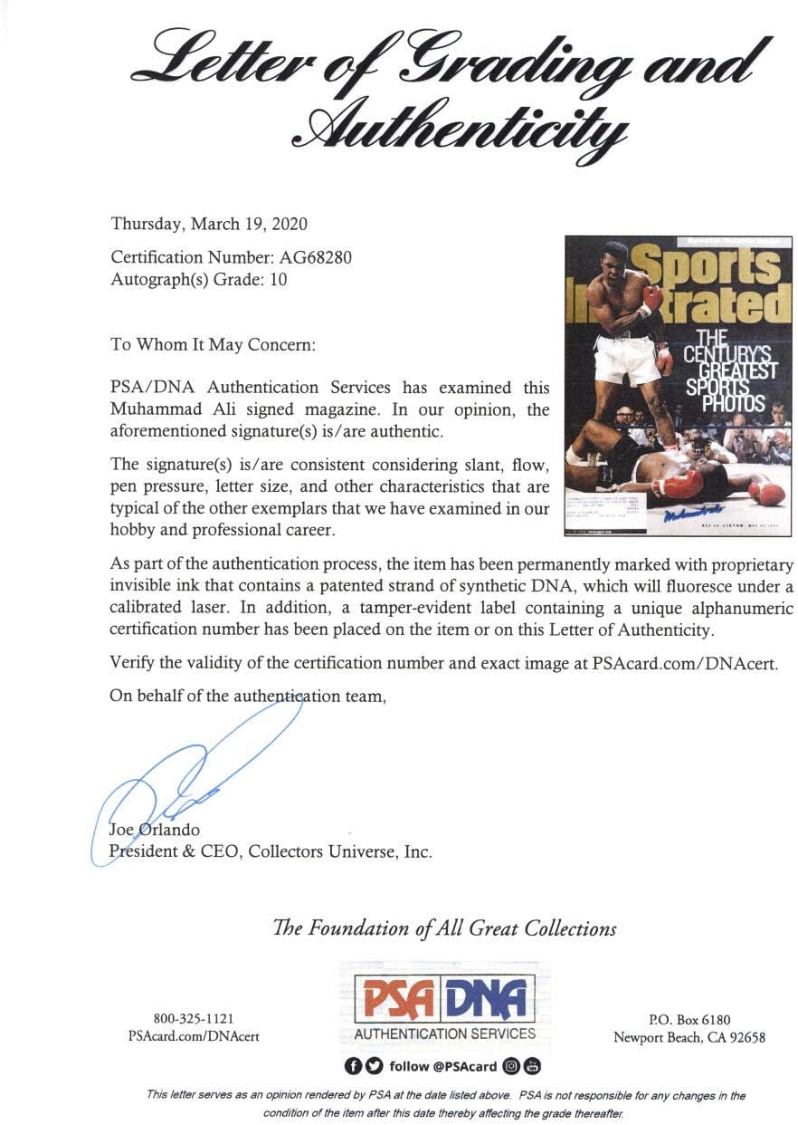 muhammad ali signed sports illustrated