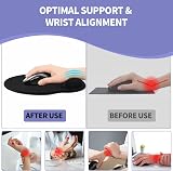 Giecy Gel Mouse Pad Wrist Rest Ergonomic Non-Slip 9.6x8.6in Blue Marble view 2