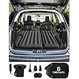 Umbrauto SUV Air Mattress for Trunk: Upgraded Car Camping Mattress with Flocked Surface and Extra Thick Bottom, Van Sleeping Bed for Back Seat with Pump, Nozzle, Repair Patch, Carry Bag