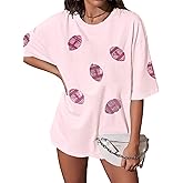 Football Shirts Women Game Day Shirt Sequin Gameday Outfits Football Team Fans Graphic Tees Fall Sports Jersey