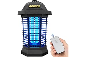 GOOTOP Remote Control Bug Zapper Indoor Outdoor, Electric Mosquito Zapper, Bug Zapper, Fly Traps, Fly Zapper, Mosquito Killer, 3 Prong Plug, 90-130V, ABS Plastic Outer