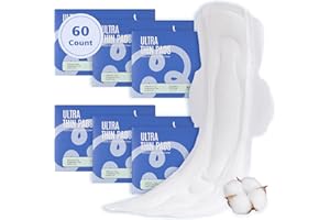 RPE LIFE 100% Organic Super Long Overnight Pads for Women Ultra Thin Sanitary Pads with Wings, Extra Heavy Flow Feminine Pads Ultimate Absorbency Extra Coverage Period Pads (Extra Long Overnight, Size 6, 60ct)