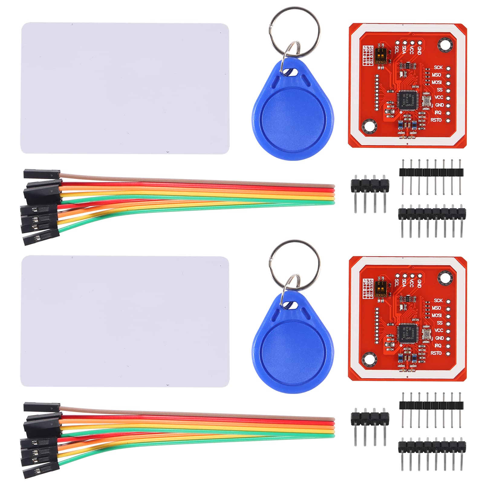 AITRIP 2 PCS PN532 NFC NXP RFID Module V3 Kit Near Field Communication Reader Module Kit I2C SPI HSU with S50 White Card Key Card Compatible with Arduino Raspberry Pi DIY Smart Phone Android Phone