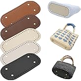 5pcs 3.9 x 8.6 Inch Long Oval Purse Bottoms for Crochet Bags, 5 Colors Pu Crochet Bag Bottom, with Hole Base Shaping Pads, for DIY Making, Purse, Wallets, Tote, Handbag, Craft Making