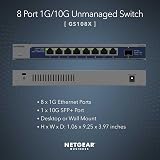 NETGEAR GS108X 8-Port 1G/10G Unmanaged Switch with 10G SFP+ view 2