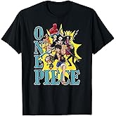 One Piece Anime Group Photo Burst Character Collage T-Shirt