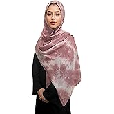 MiaoChoice Tie Dye Printed Hijab Soft Premium Viscose Cotton Modal Scarf Muslim Turban Abaya Accesorries Women Elegant Shawl