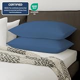 DN Collection Pillow Cases 2 Pack 50x75 cm Navy Microfiber OEKO-TEX view 8