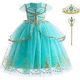 MDYCW Princess Belle Dress up Halloween Fairy Costume for Toddler Girls, Special Occasion Dresses Birthday Party, Yellow
