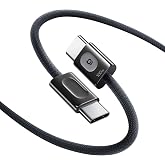 Baseus USB C to USB C Cable, 100W Smart Cooling Fast Charging Cord | Zinc Alloy Nylon Braided Type-C Cable for iPhone 18/17/16/15, MacBook, iPad, Samsung Galaxy S26/S25/S24 (3.9ft), Black