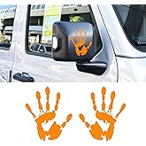 RGOAANC 2PCS Wave Stickers Wave Sign Decal, Car Decals, Automotive Waving Hand Stickers for Left Right Rearview Mirror, Auto Exterior Accessories Personalized Decoration Universal for Car SUV Truck