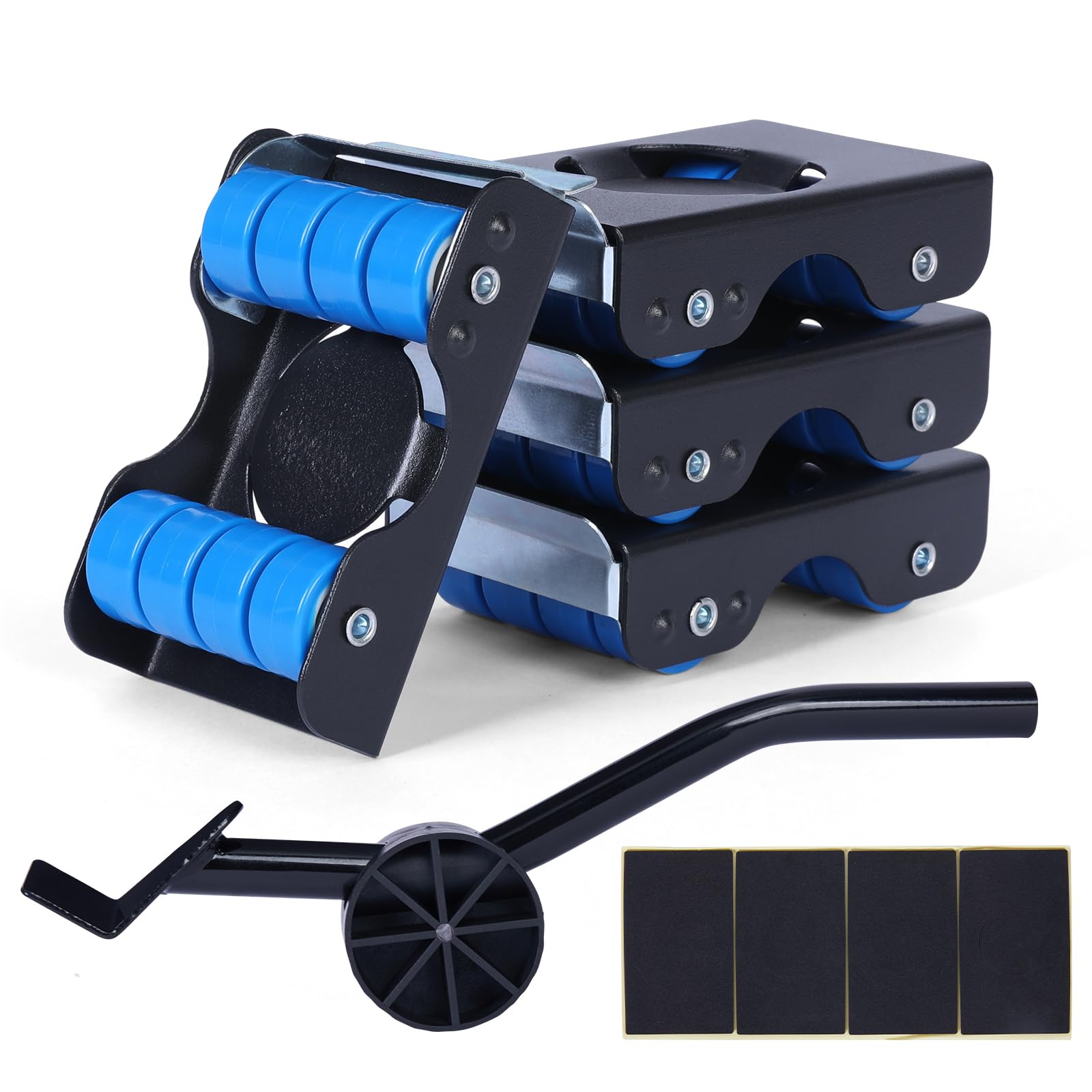 Photo 1 of DoReFaSol Furniture Sliders, Furniture Movers with Wheels 700LBS- 4 Metal Slider with Anti-Slip Pad?4 Brakes Each for Easy Moving, Heavy Duty Appliance Roller Dolly for Couches, Sofas +More.