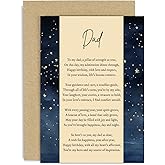 Old English Co. Birthday Card for Dad - Male Birthday Card for Him - Birthday Poem - Star Traditional Card - Unique Poem B'day celebration for Men - Contemporary | Blank Inside Envelope