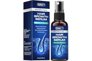 DAVV 5% Minoxidil Spray for Women and Men Hair Growth: Minoxidil for Women Hair Growth - Minoxidil for Men - Extra Strength Hair Regrowth Treatment - Hair Growth Serum for Faster Stronger Thicker - 60ML