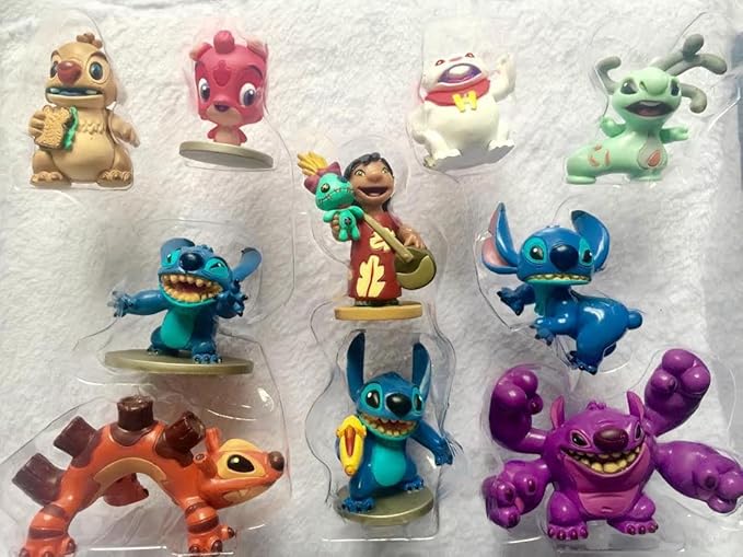 Disney Exclusive LILO AND STITCH 10 ALIEN FIGURES SET Toy RARE NEW