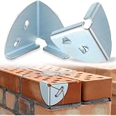 Zonon 2 Pcs 4-1/2 Builders Line Anchor Corner Brackets, Galvanized Steel | Masonry Brick Laying Tools for Anchor Bricklayer Concrete Blocks, Cinder Blocks &amp; Retaining Walls
