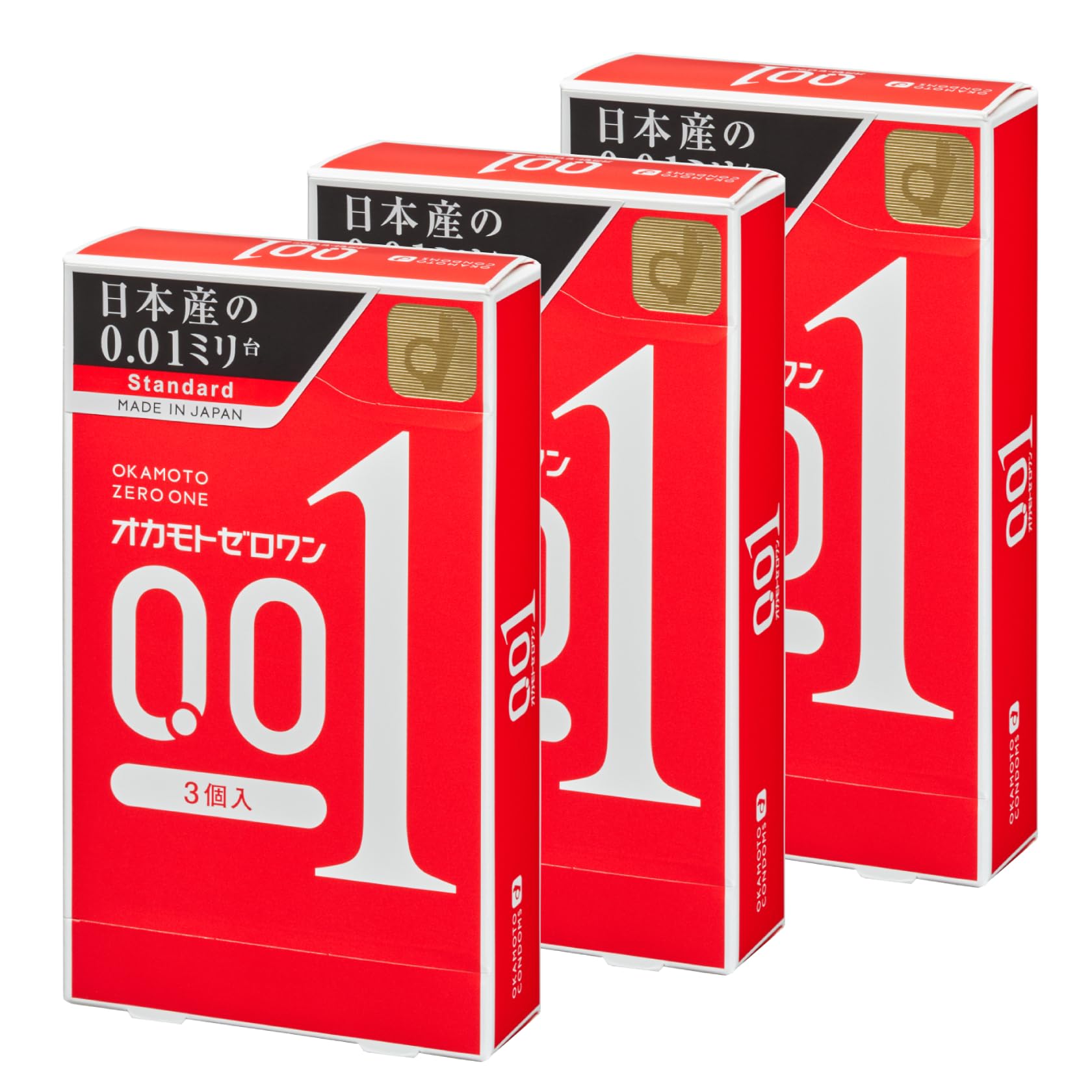 オカモトコンドームズ OKAMOTO 【まとめ買いセット】オカモトゼロワン0.01ミリ3個×3箱入商品画像