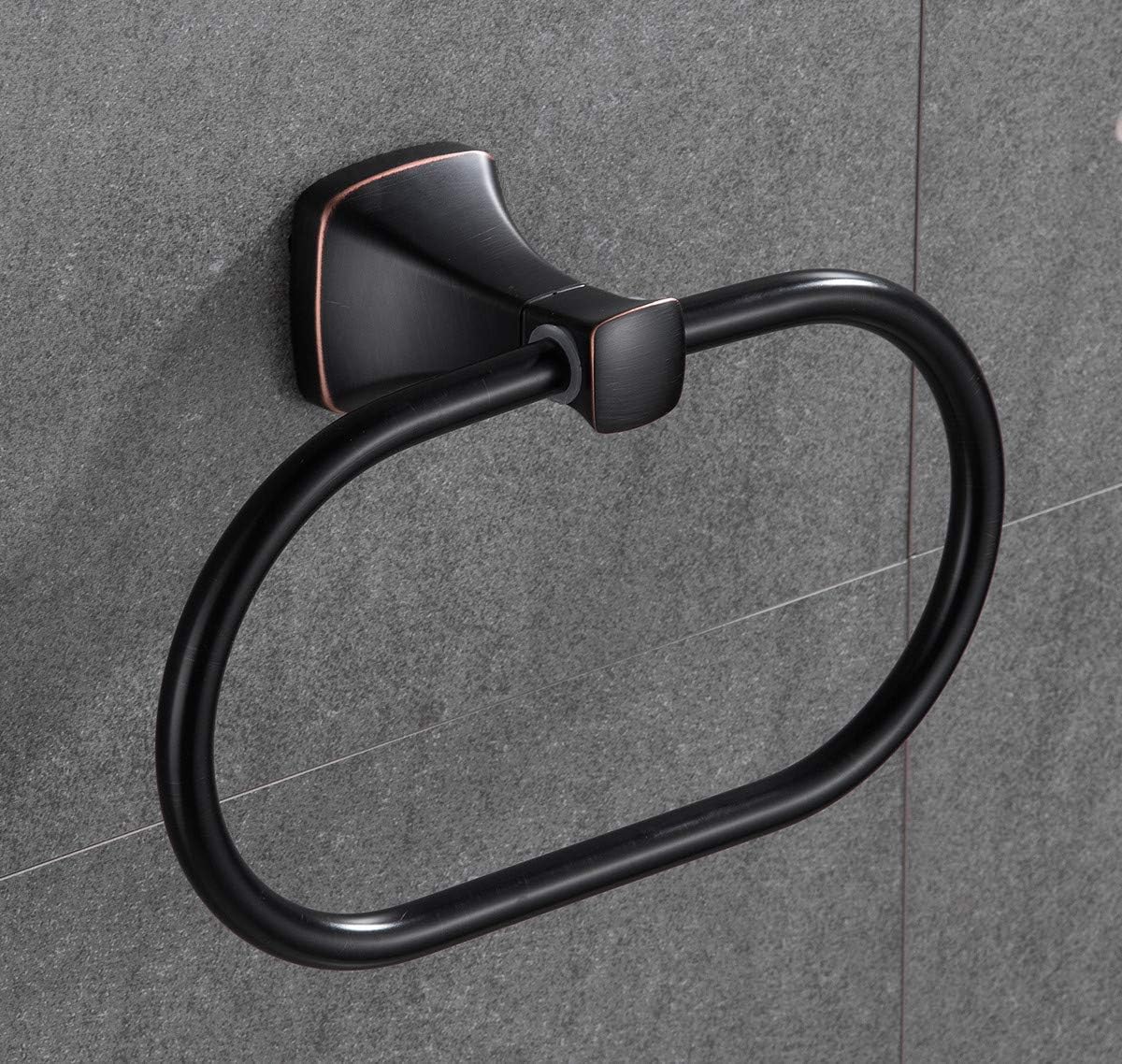 AUKTOPT AR1816 Bathroom Hardware Accessory Towel Ring, Oil Rubbed Bronze - - 