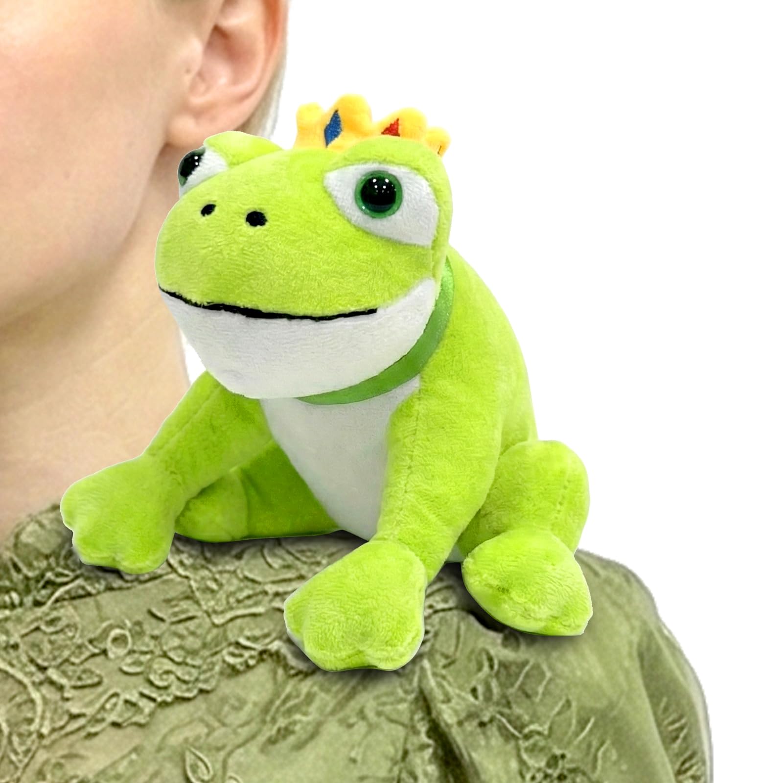 Frog Plush Shoulder Magnet, 5.51 In Cute and Soft Halloween Simulation Animals Plush Toy, Magnet Frog Shoulder Accessory, Princess Friend, Gift for Teens, Dress Up Cosplay