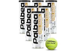 Palbea PRO Padel Balls. 6/12/24 Tubes of 3 Padel Tennis Balls FIP Approved. Paddle Balls Made of HV Felt for Training and Tournament. Suitable for Any Surface or Sites.