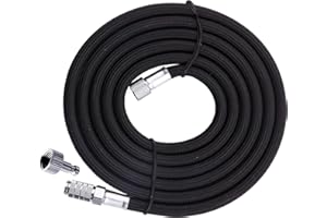 FENGDA Airbrush Hose, Premium 3M/10ft Nylon Braided Airbrush Hose with Airbrush Quick Release Disconnect Coupler, Plug 1/8" B