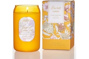 M&SENSE Aromatherapy Yellow Soy Scented Candle - Sugared Lemon Zest Scent, 10.6 oz, 60-Hour Burn,Uplifting Stress Relief Candles Gift for Birthday,Valentine's Day,Mother Day