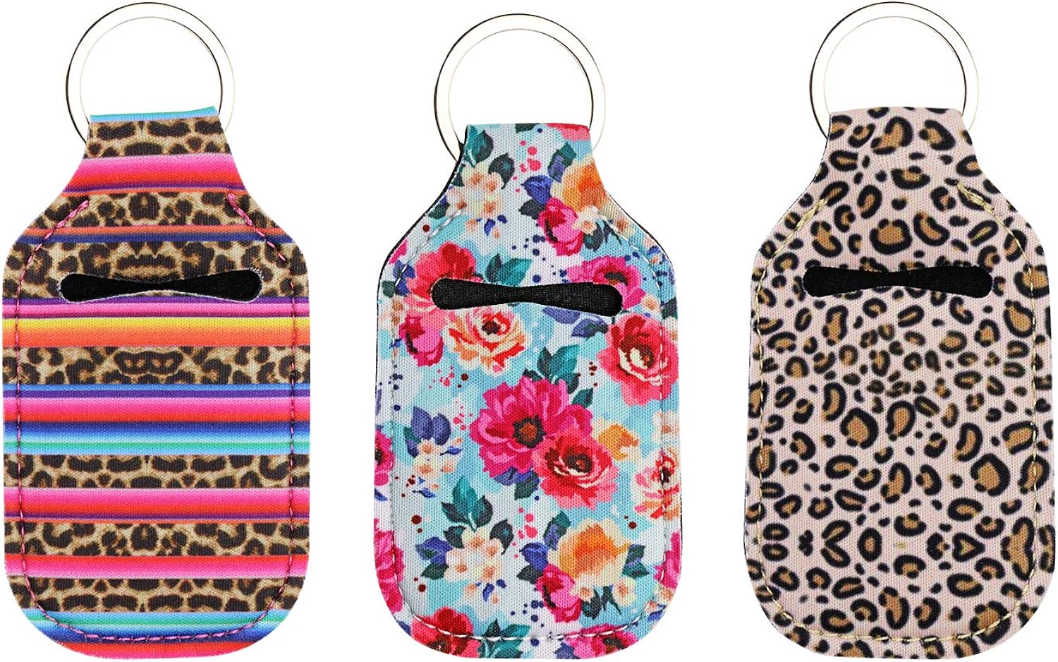 Tupalizy 3PCS Hand Sanitizer Holders Keychain for Purse Bag Travel