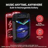 Pyle Portable Bluetooth Karaoke Machine 1200W Speaker System 38cm Subwoofer view 5