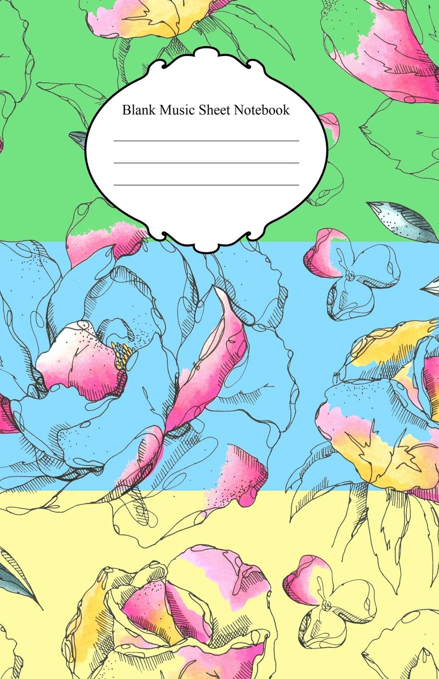 Blank Music Sheet Notebook: Music Manuscript Paper, Staff Paper, Musicians Notebook (Music Composition Books) 5.5 x 8.5 inches, 100 pages (Cream Paper)