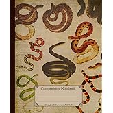 Composition notebook: vintage snakes notebook for school. Gift for reptiles lover. College Ruled.