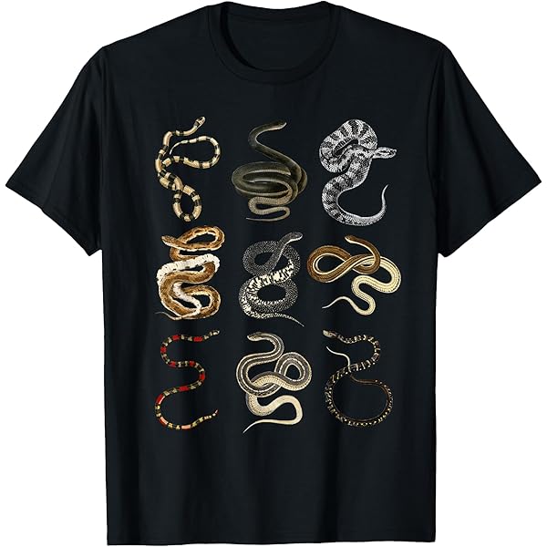 Amazon.com: Snake x Serpent x Black Snake x Coil Blackwork T-Shirt
