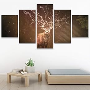 SIGNWIN 5 Panel Canvas Wall Art Modern Art...