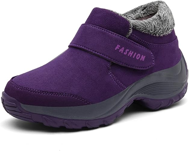 Amazon Qiage スノーブーツ レディース トレッキングシューズ スノーシューズ ハイキングシューズ ブーツ ローカット アウトドア 登山靴 ウォーキングシューズ 防寒 保温 カジュアル 冬用 綿靴 雪靴 旅行 大きいサイズ 滑らない Qiage ハイキング トレッキング