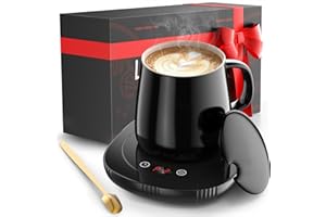 Mug Warmer with Mug, Coffee Cup Warmer with Auto Shut Off, Smart Coffee Mug Warmer with 2 Temp Settings, 1-12H Time Setting, 