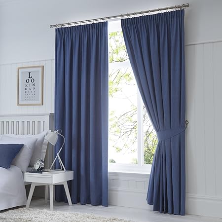 Just Contempo 46x54 Modern Blackout Pencil Pleat Curtains Fully