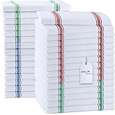 Avalon Kitchen Dish Towels Set (Value Pack of 30) Size 15x25 Inch, 100% Cotton Soft & Absorbent Kitchen Towels, Tea Towels, Reusable Cleaning Cloths for Household Cleaning (Multi)