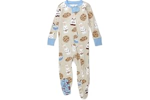 HonestBaby Non-Slip Footed Pajamas One-Piece Sleeper Zip-Front Pjs 100% Organic Cotton for Baby Boys