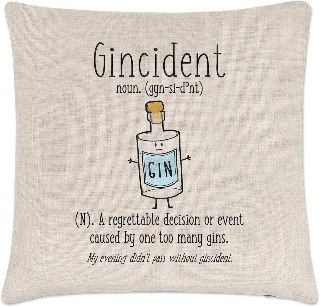 Gincident Definition Linen Cushion Cover Amazon.co.uk Kitchen & Home