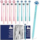Sayglossy 15 Set Vet Tech Pens Gifts Bulk Paw Print Pens with Thank You Cards Veterinary Technician Appreciation Gifts for Veterinary Medicine Vet Technologist Birthday Pet Lover Coworker