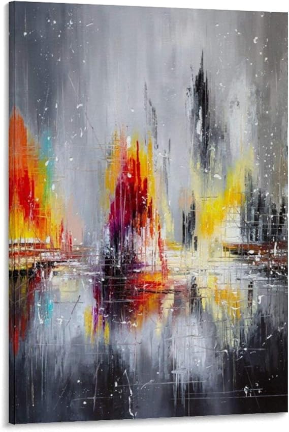 chuxing Póster de pared con marco después de la lluvia para sala de