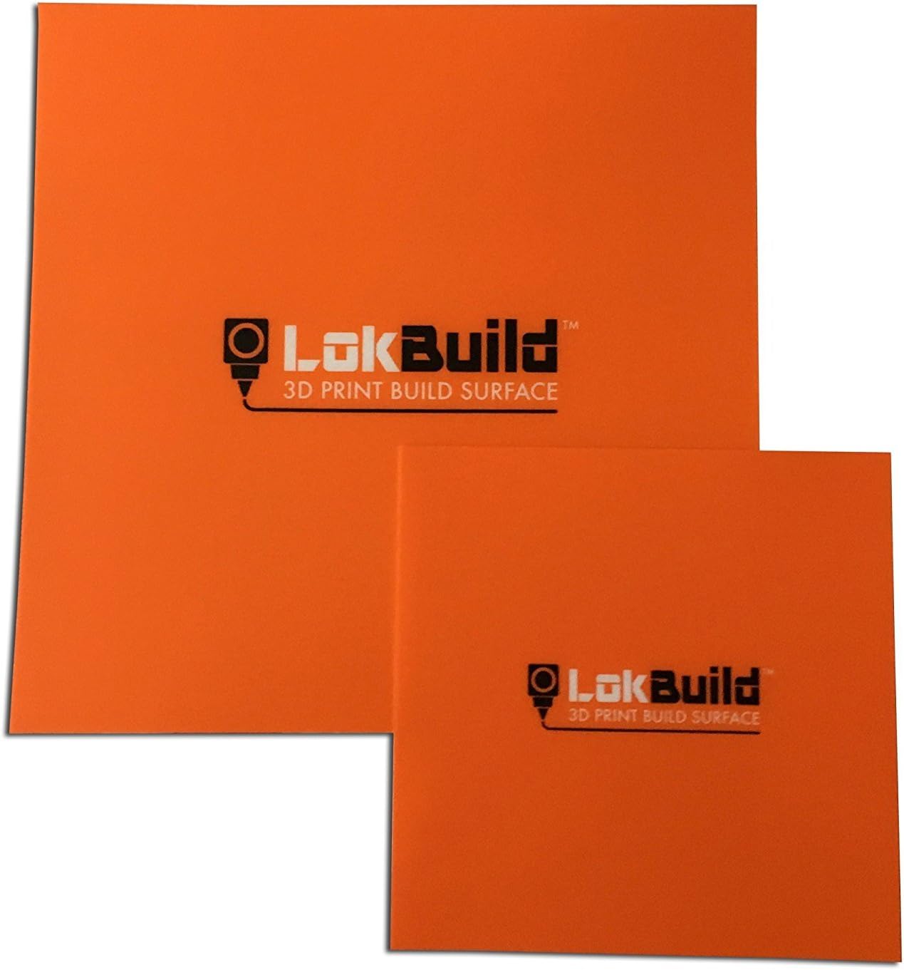 LokBuild - KudoTech 3D Print Build Surface with grid guide, sticky back sheet, quick, clean removal of printed parts, versatile (TWIN PACK 12" (305x305mm)