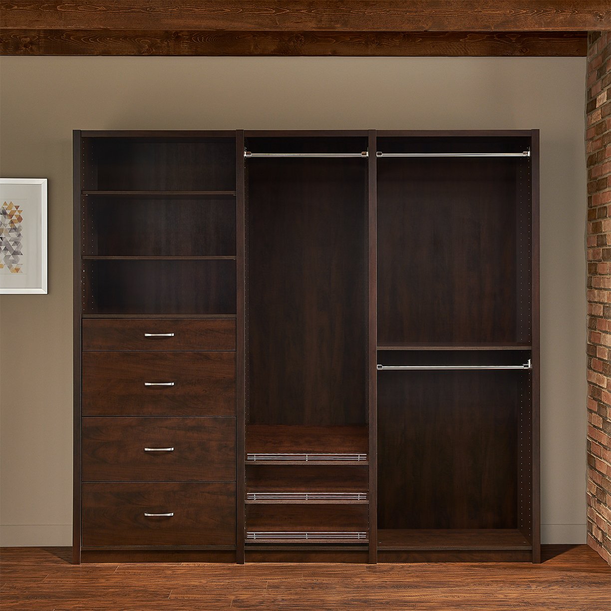 ClosetMaid 6109340 SpaceCreations 90" Wood Closet Organizer Kit