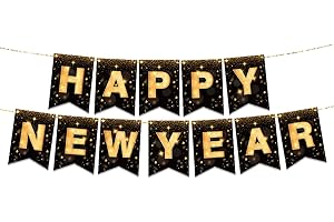YQUQWN Happy New Year Banner 2024 No DIY 10 Feet Happy New Year Sign for New Years Eve Party Supplies 2024 New Years Backdrop Happy New Year Decorations 2024 New Years Backdrop New Years Eve Party Supplies